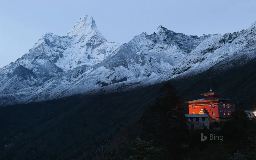 Tengboche Monastery in the Himalayan Mountains, Nepal
