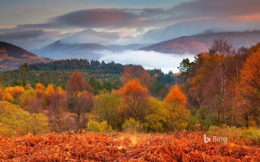 The Trossachs National Park in autumn, Stirling, Scotland