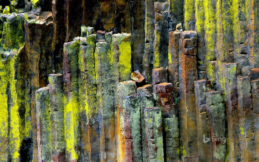 Columnar basalt stone in the Umpqua National Forest, Oregon