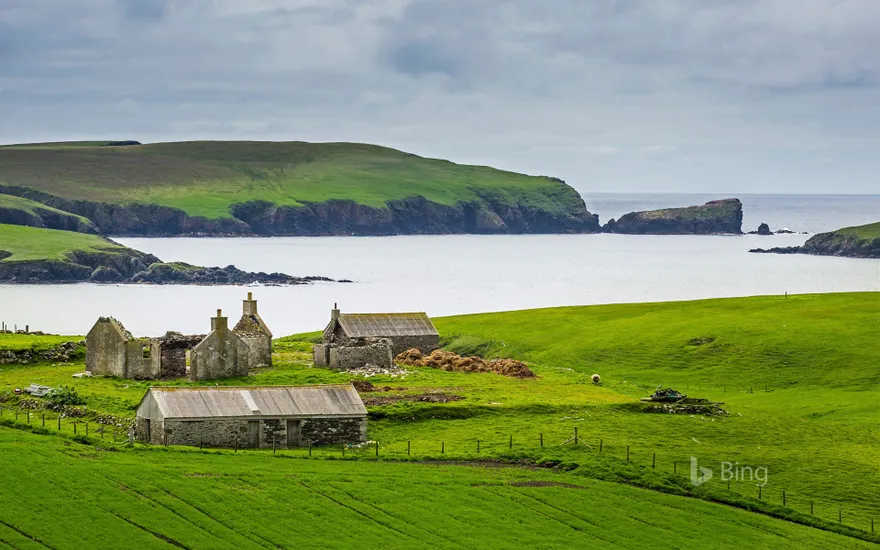 An old farm in the Shetland Islands, Scotland