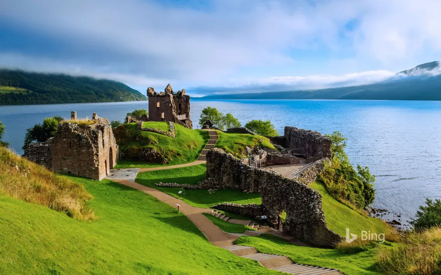 Urquhart Castle and Loch Ness in the Scottish Highlands