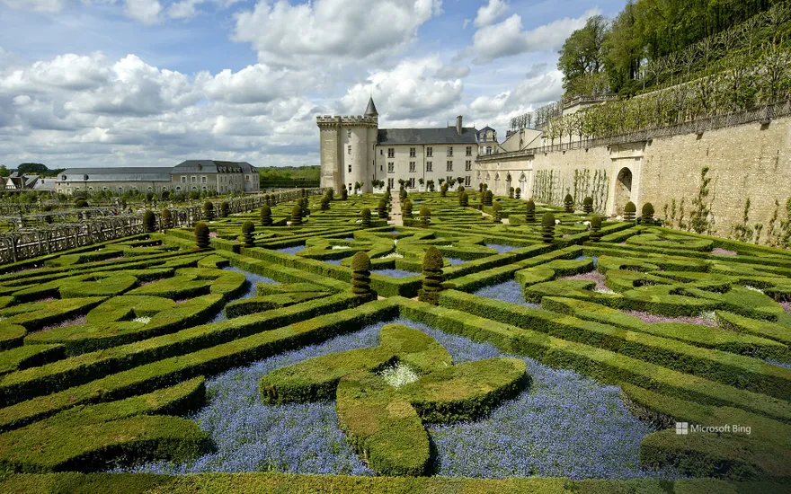 Château de Villandry and its garden, Loire Valley, France