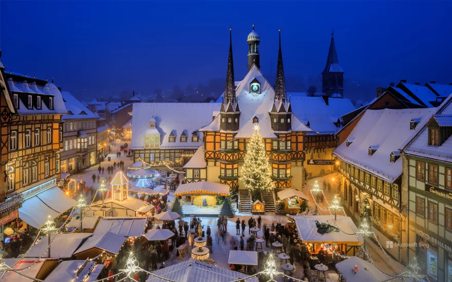 Christmas market in Wernigerode, Saxony-Anhalt, Germany