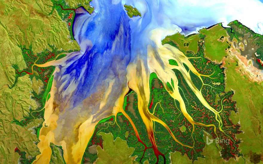 Cambridge Gulf in Western Australia photographed by Landsat 8 satellite