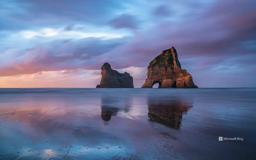 Archway Islands, Wharariki Beach, South Island, New Zealand