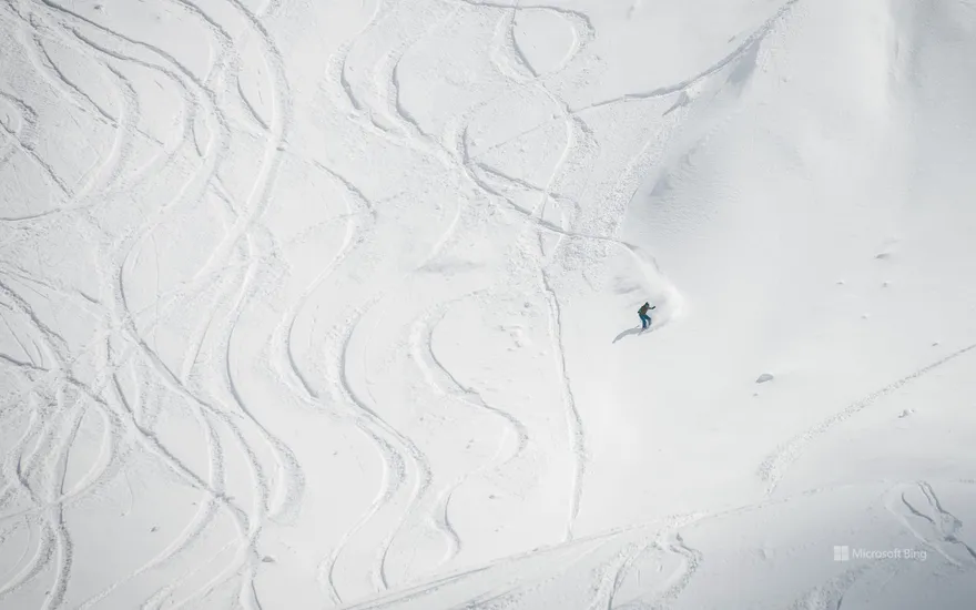 Snow boarder in Whistler, B.C.