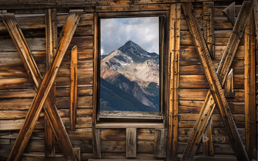 Wilson Peak seen from Alta, a ghost town in Colorado, USA