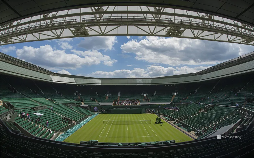 Ground View of Centre Court, Wimbledon Tennis Championships, A.E.L.T.C, London, Britain