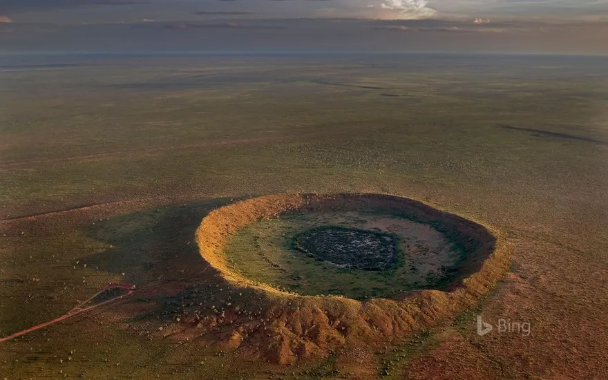 Meteorite impact crater near Halls Creek, Western Australia